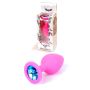 Plug-Jewellery Pink Silicon PLUG Medium- Light Blue Diamond - 11