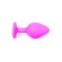 Plug-Jewellery Pink Silicon PLUG Medium- Light Blue Diamond - 6