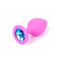 Plug-Jewellery Pink Silicon PLUG Medium- Light Blue Diamond - 8