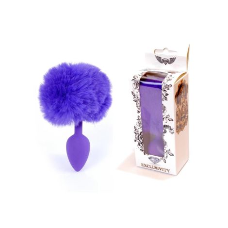 Plug-Jewellery Silicon PLUG - Bunny Tail - Purple - 6