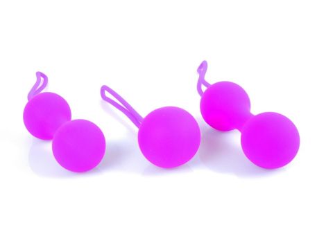 Kulki-Silicone Kegal Balls Set - Purple - 3