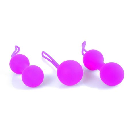 Kulki-Silicone Kegal Balls Set - Purple - 3