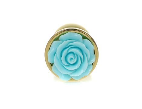 Plug-Jewellery Gold PLUG ROSE- Light Blue