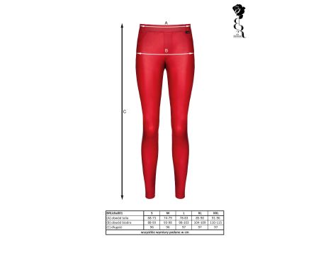 Bielizna - BRLIDIA001 legginsy czerwone rozmiar L - 8