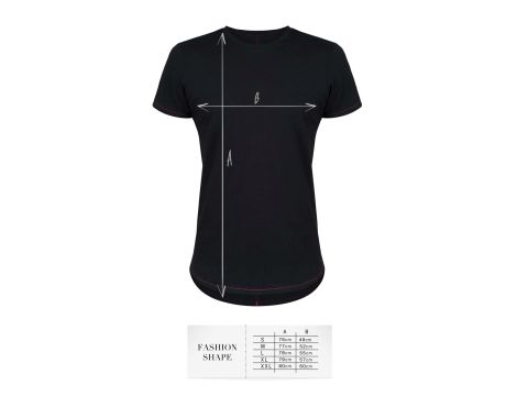 T-shirt men black S fashion - 4