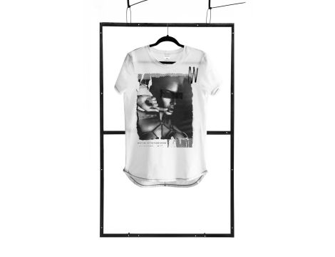 T-shirt men white M fashion