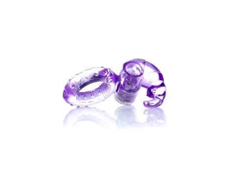 Pierścień-Rabbit Vibro CockRing Purple - 5