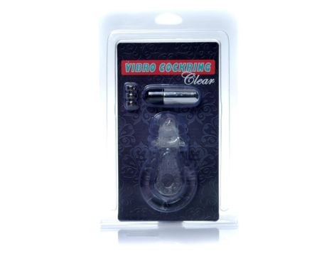 Pierścień-Dolphin Vibro CockRing Clear - 8