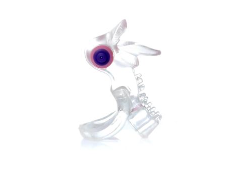 Pierścień-Tongue Vibro CockRing Clear - 4