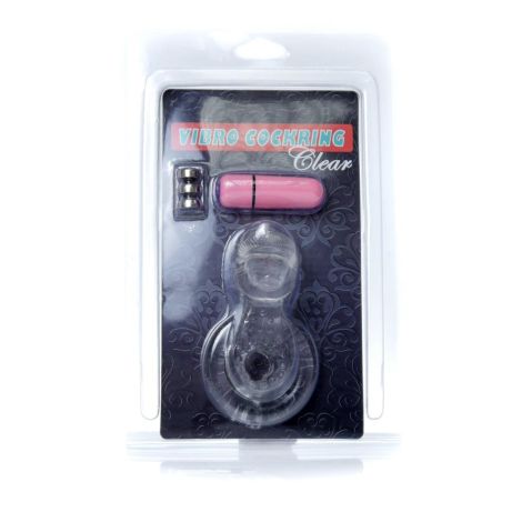 Pierścień-Tongue Vibro CockRing Clear - 9