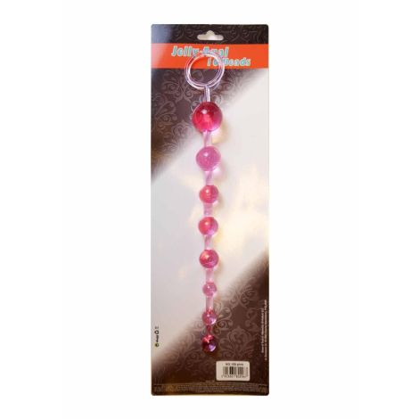 Plug/kulki-Jelly Anal 10 Beads Pink - 3