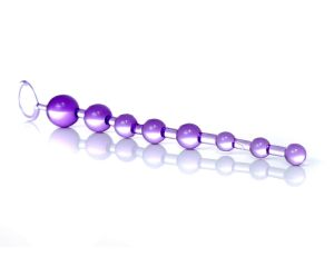 Plug/kulki-Jelly Anal 10 Beads Purple - image 2