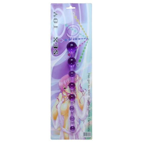 Plug/kulki-Jelly Anal 10 Beads Purple - 3