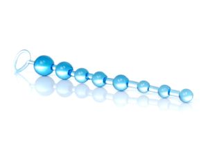 Plug/kulki-Jelly Anal 10 Beads Blue - image 2