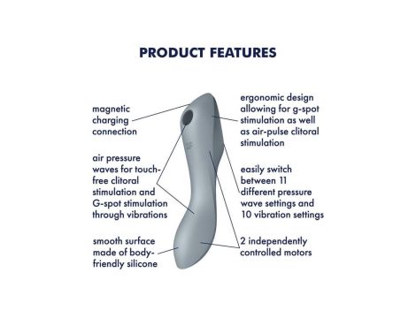 Vibrator - Curvy Trinity 3 (Blue Grey) - 3