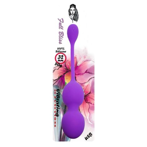 Vibrating Kegel Balls 32mm 80g Purple 10 function USB - B - Series - 3