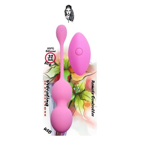 Vibrating Kegel Balls 32mm 80g Pink 10 function USB Remote Control - B - Series - 3