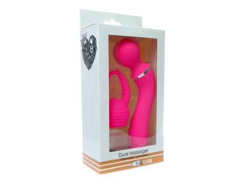 Dual Massager + overlay USB 10+10 functions Pink - 14