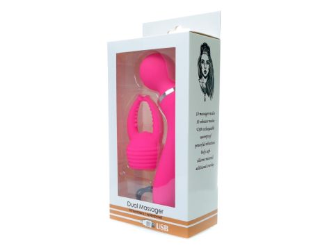 Dual Massager + overlay USB 10+10 functions Pink - 15