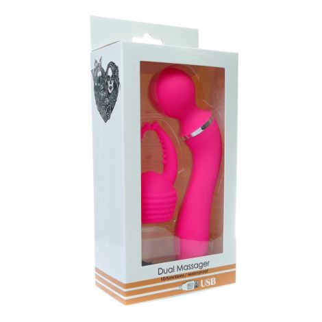 Dual Massager + overlay USB 10+10 functions Pink - 14