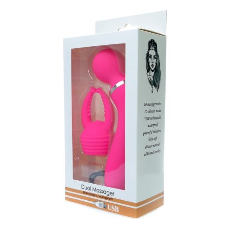 Dual Massager + overlay USB 10+10 functions Pink - 15