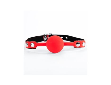 Red Silicone Ball Gag Leopard