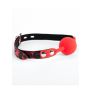 Red Silicone Ball Gag Leopard - 3