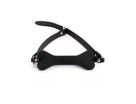 Black Silicone Bone Gag - 2