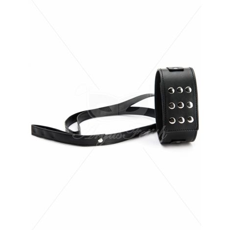 Black Collar With Leash - 3