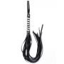 Black White Long Stripe Flogger - 2