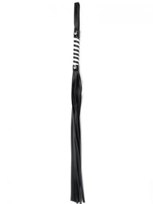 Black White Long Stripe Flogger - image 2