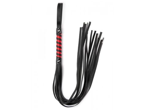 Black Red Long Stripe Flogger