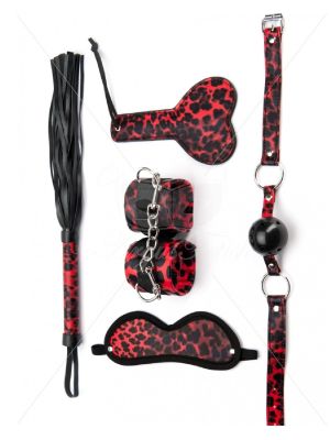 5 Pieces Leopard Bondage Set - image 2