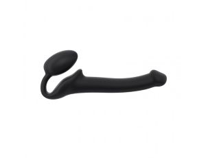 SEMI-REALISTIC BENDABLE STRAP-ON BLACK - S - image 2