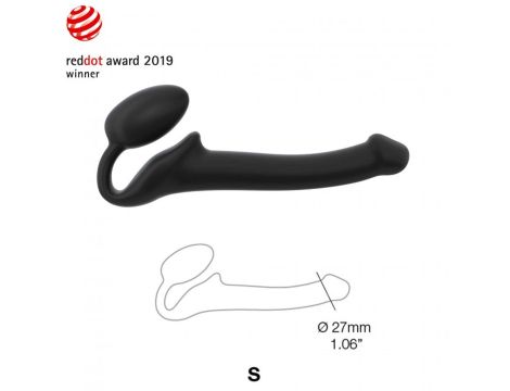 SEMI-REALISTIC BENDABLE STRAP-ON BLACK - S - 5