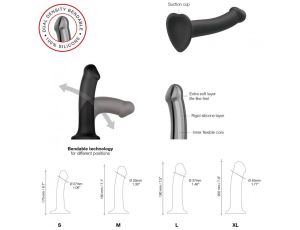 SEMI-REALISTIC DUAL DENSITY BENDABLE DILDO VANILLA - XL - image 2