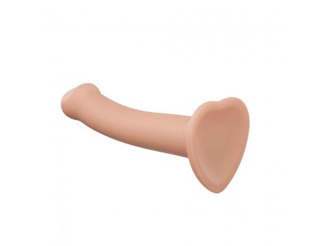 SEMI-REALISTIC DUAL DENSITY BENDABLE DILDO VANILLA - XL - 3