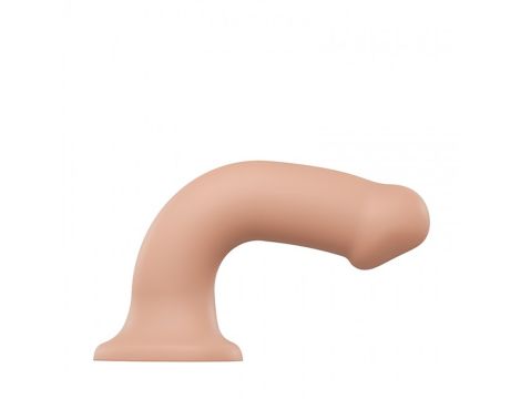 SEMI-REALISTIC DUAL DENSITY BENDABLE DILDO VANILLA - XL - 6