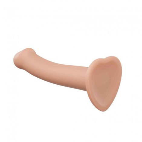 SEMI-REALISTIC DUAL DENSITY BENDABLE DILDO VANILLA - XL - 3