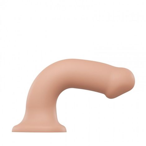 SEMI-REALISTIC DUAL DENSITY BENDABLE DILDO VANILLA - XL - 6