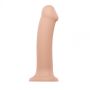 SEMI-REALISTIC DUAL DENSITY BENDABLE DILDO VANILLA - XL - 2