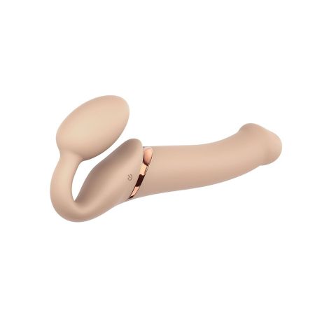 VIBRATING STRAP-ON - L - VANILLA - 2