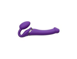 VIBRATING STRAP-ON - M - PURPLE