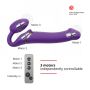 VIBRATING STRAP-ON - M - PURPLE - 5