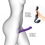 VIBRATING STRAP-ON - M - PURPLE - 7