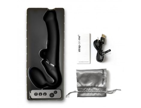 VIBRATING STRAP-ON - M - BLACK - 5