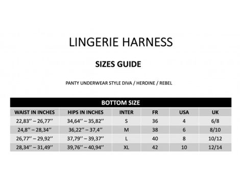 HARNESS LINGERIE HEROINE - L - 12