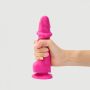 SLIDING SKIN REALISTIC DILDO FUCHSIA L - 3