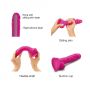 SLIDING SKIN REALISTIC DILDO FUCHSIA L - 4