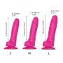 SLIDING SKIN REALISTIC DILDO FUCHSIA L - 5